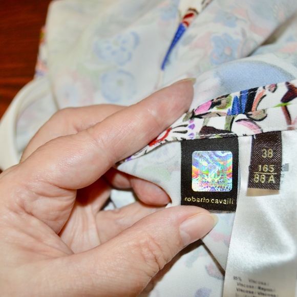 🆕🏷️ Roberto Cavalli Sleeveless Punto Stoffa Sheath Dress, White/Multi - Picture 16 of 16